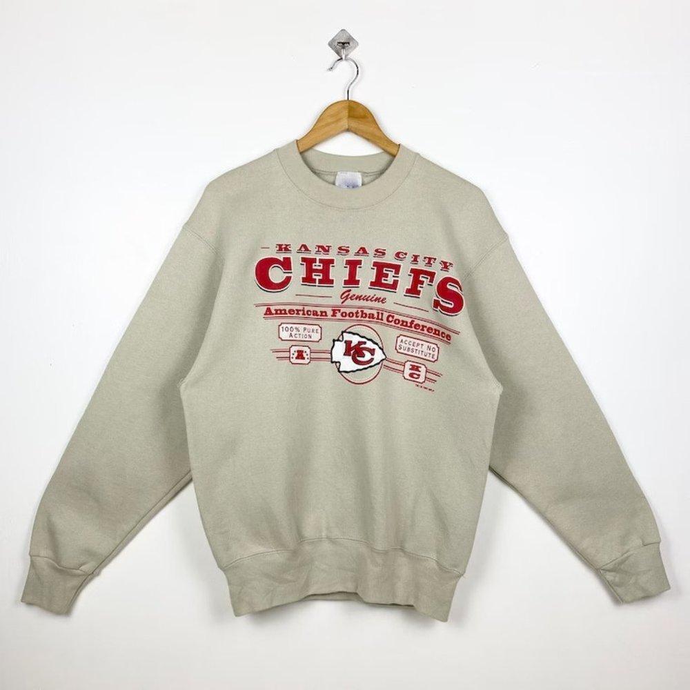 NFL Kansas City Chiefs Logo Brown Crewneck Unisex Fan Sweatshirt